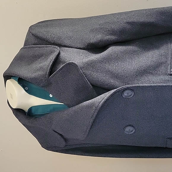 NWT Larry Levine | Womans Double Breasted Gray Coat Jacket - Picture 2 of 7